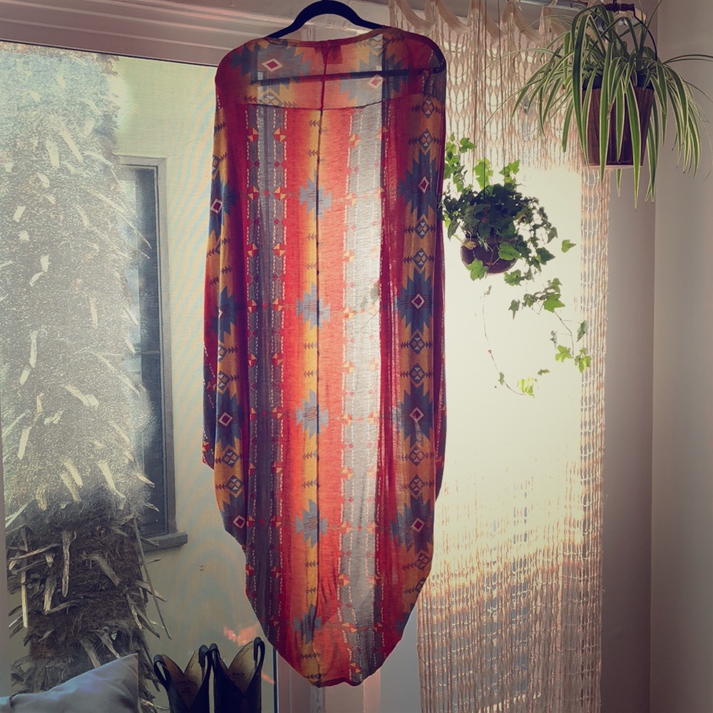 Southwestern printed duster